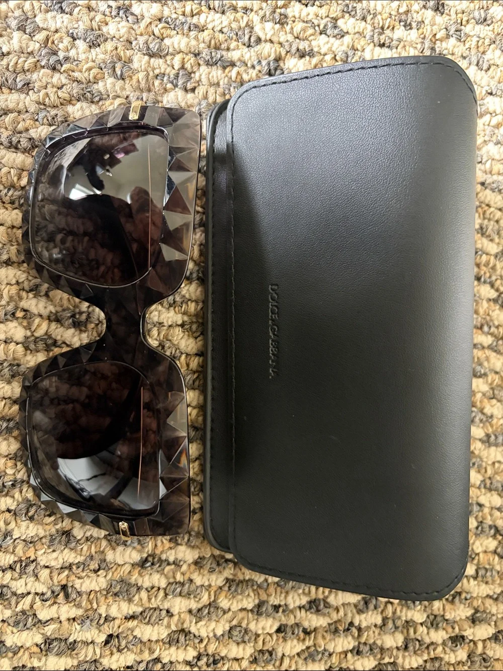 Dolce & Gabbana Faceted Square Sunglasses - Purple